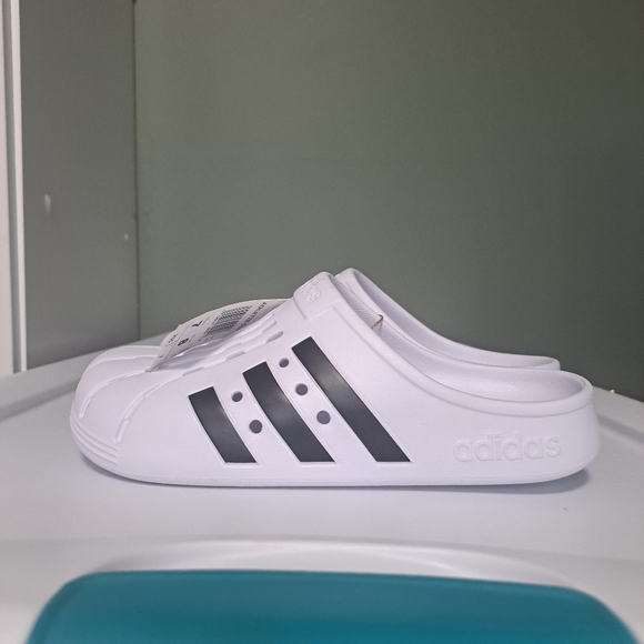 Adidas Adilette Slide Clogs White Mens 7 NWT - Picture 4 of 9